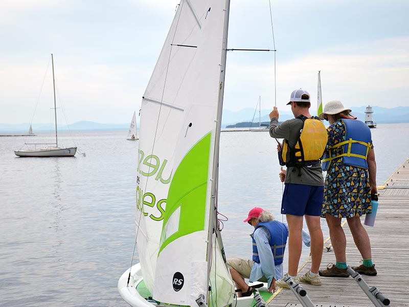 Group programs boarding from dock