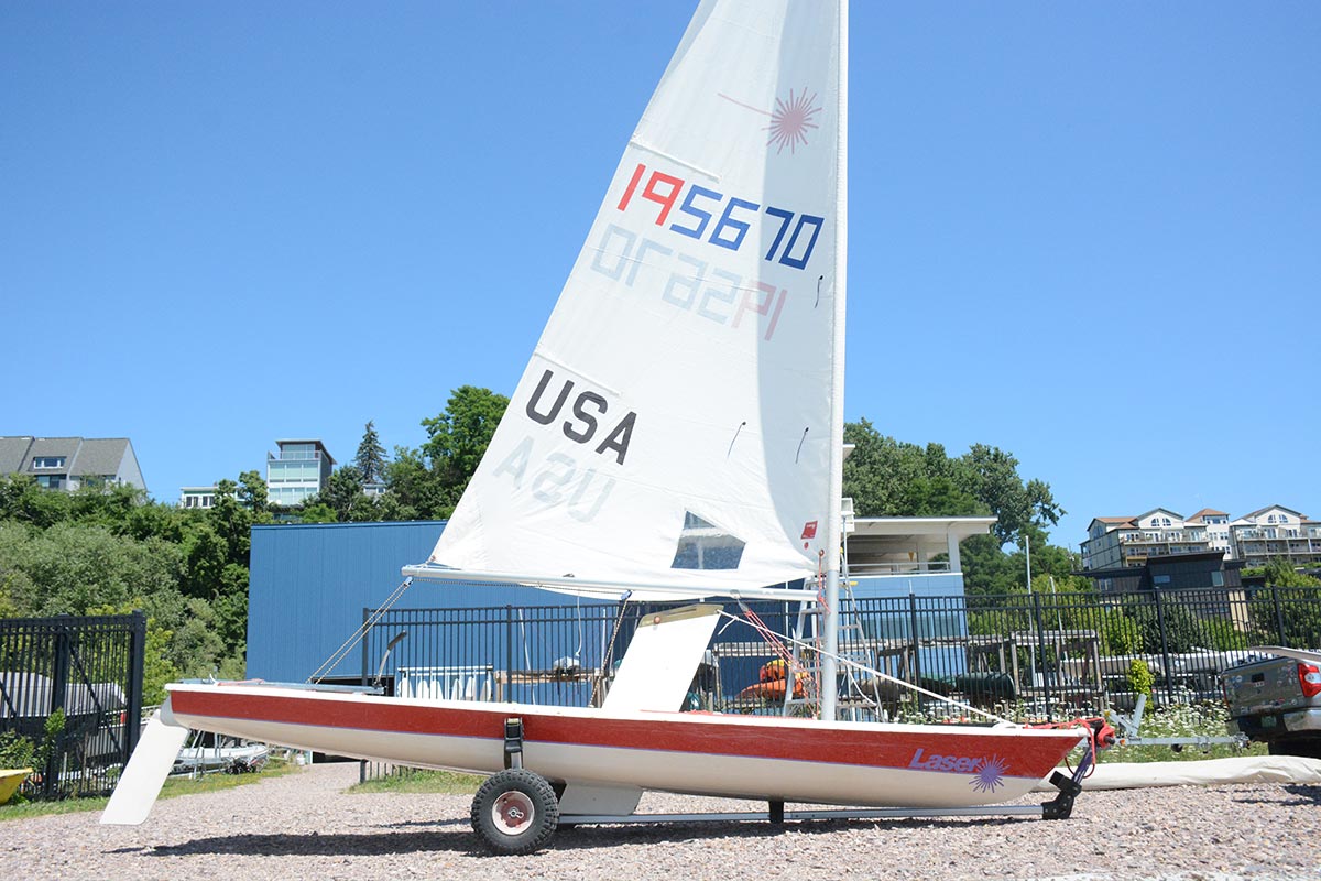 Laser sailboat