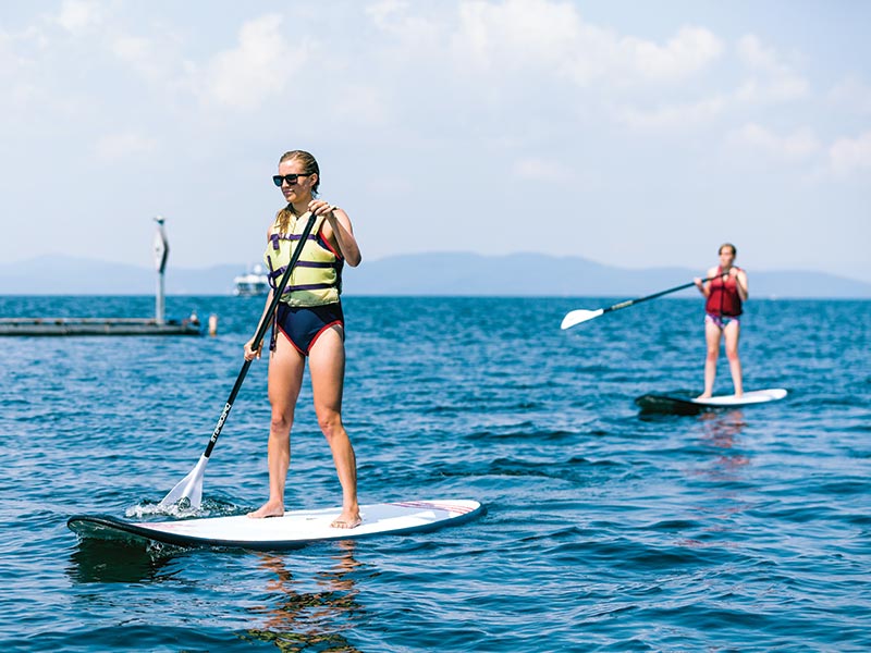 Group paddleboarding