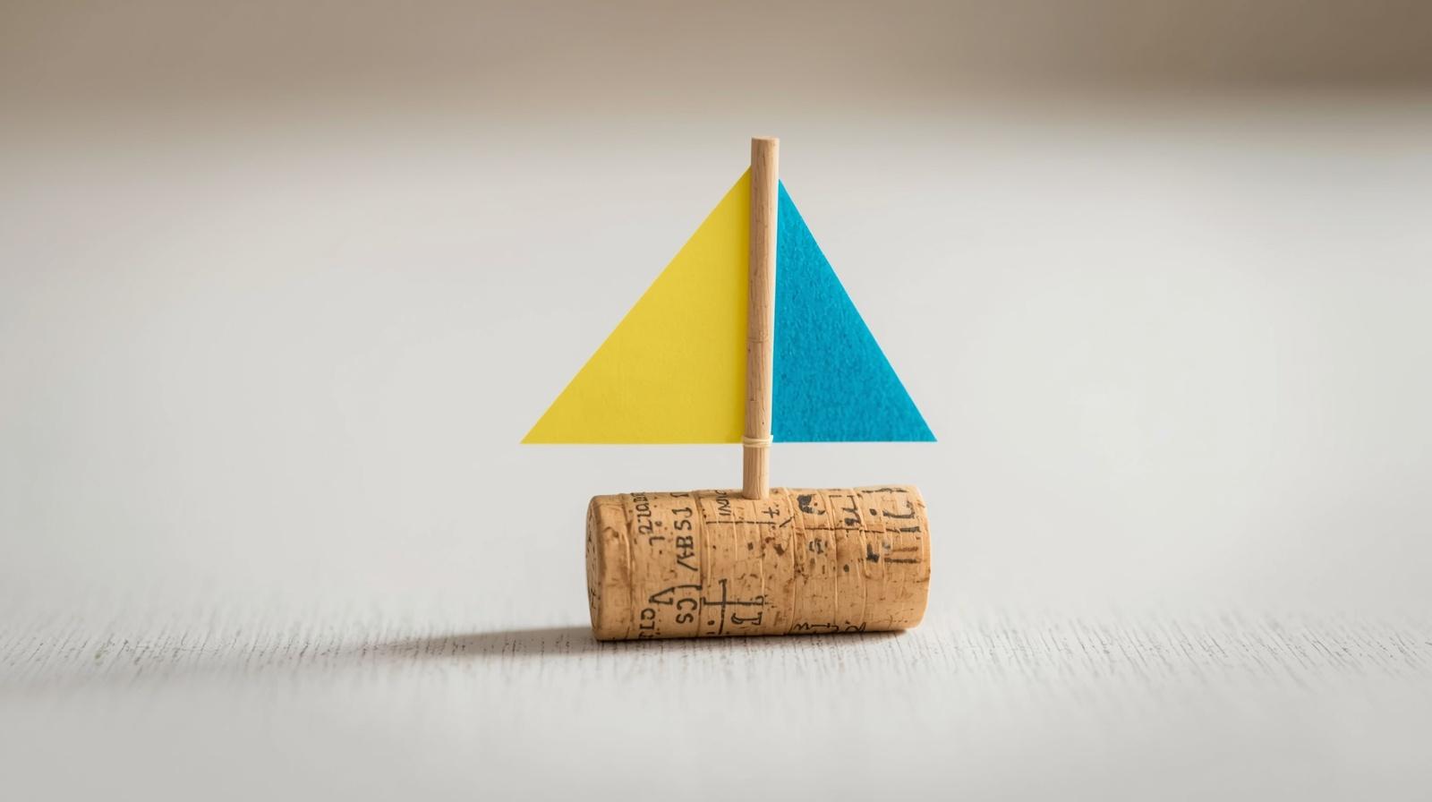Crafted Cork Sailboat